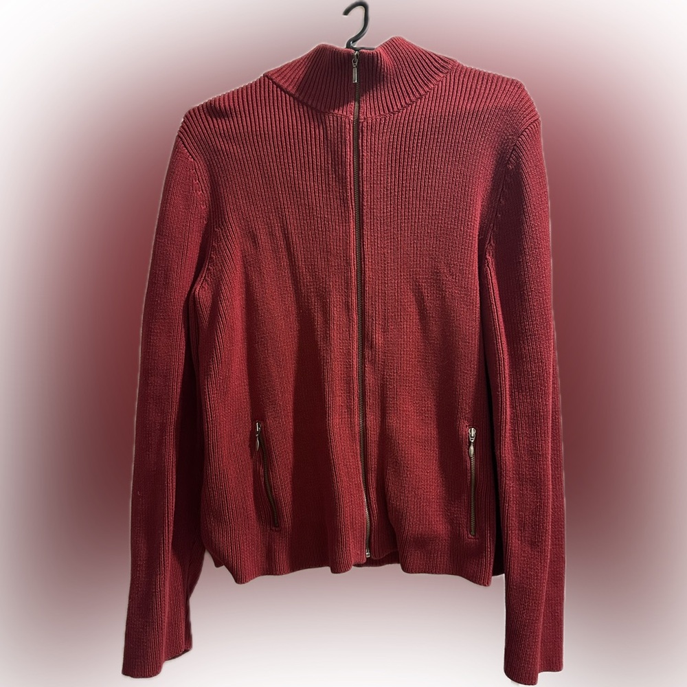 Eddie Bauer Full Zip Knit Sweater